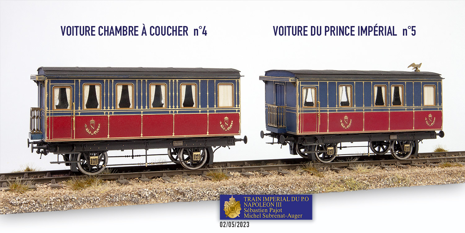 Les 5 voitures et le fourgon sont sur les rails, prêts pour aller au MFR …