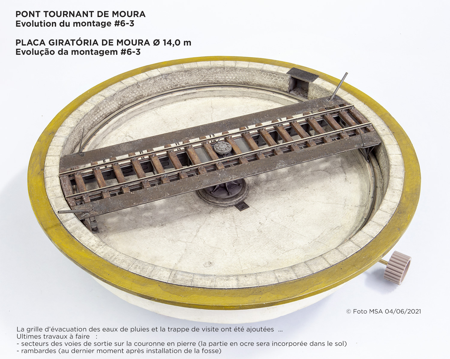 Montage du pont tournant de Moura #6-3 - Deux détails essentiels ajoutés à la maçonnerie du Pont Tournant … Ça fait tout de suite plus vrai !
