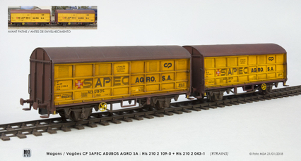 vagões SAPEC envelhecidos / wagons SAPEC patinés