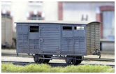 wagon couvert non freiné type K, proche du modèle T.E.L. (kit Interfer, attelages Gecomodel)